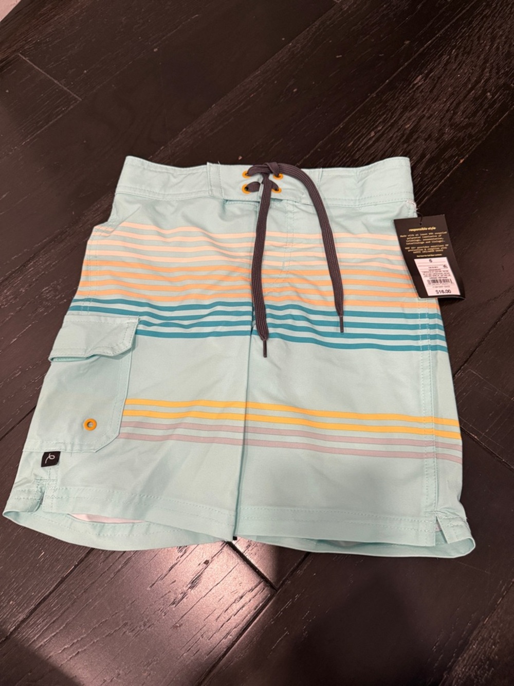art class Aqua Multi-Stripe Boys Swim Trunks